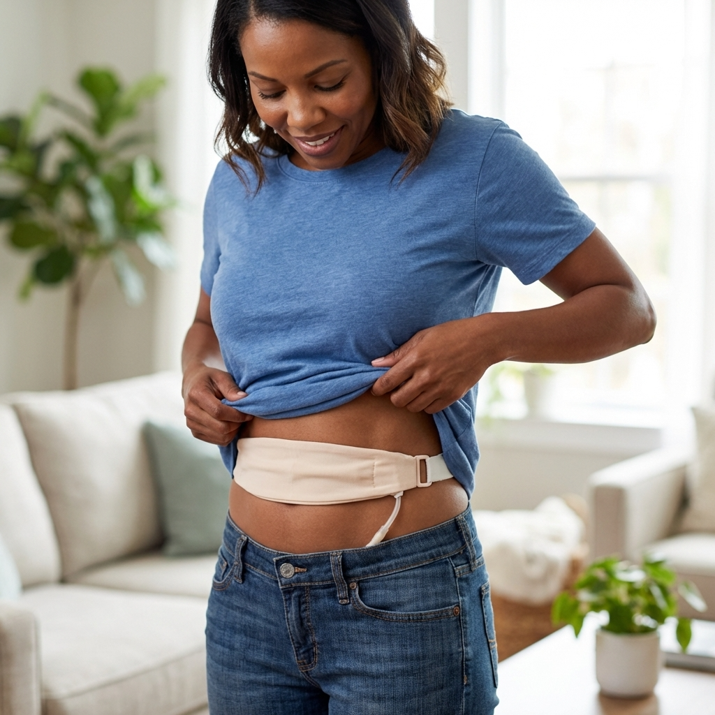 Tuck Away PD dialysis cathteter support belt